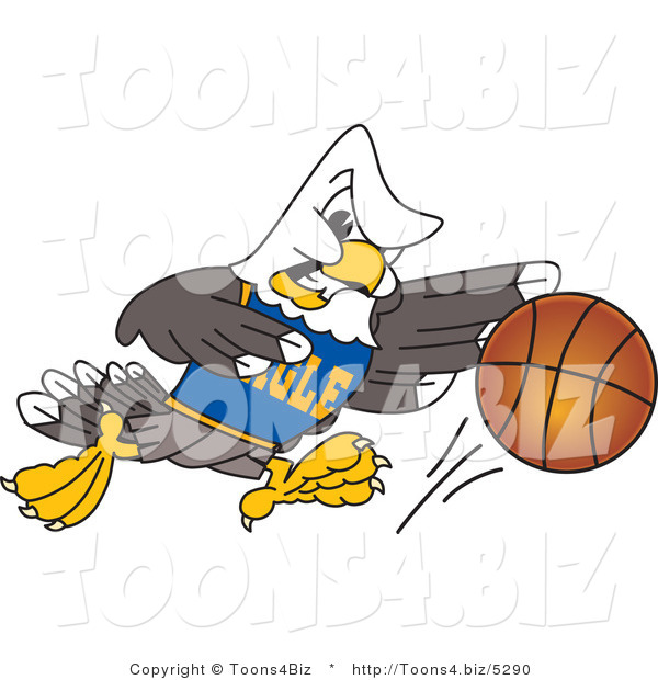 Of A Bald Eagle Mascot Basketball Player By Toons4biz    5290