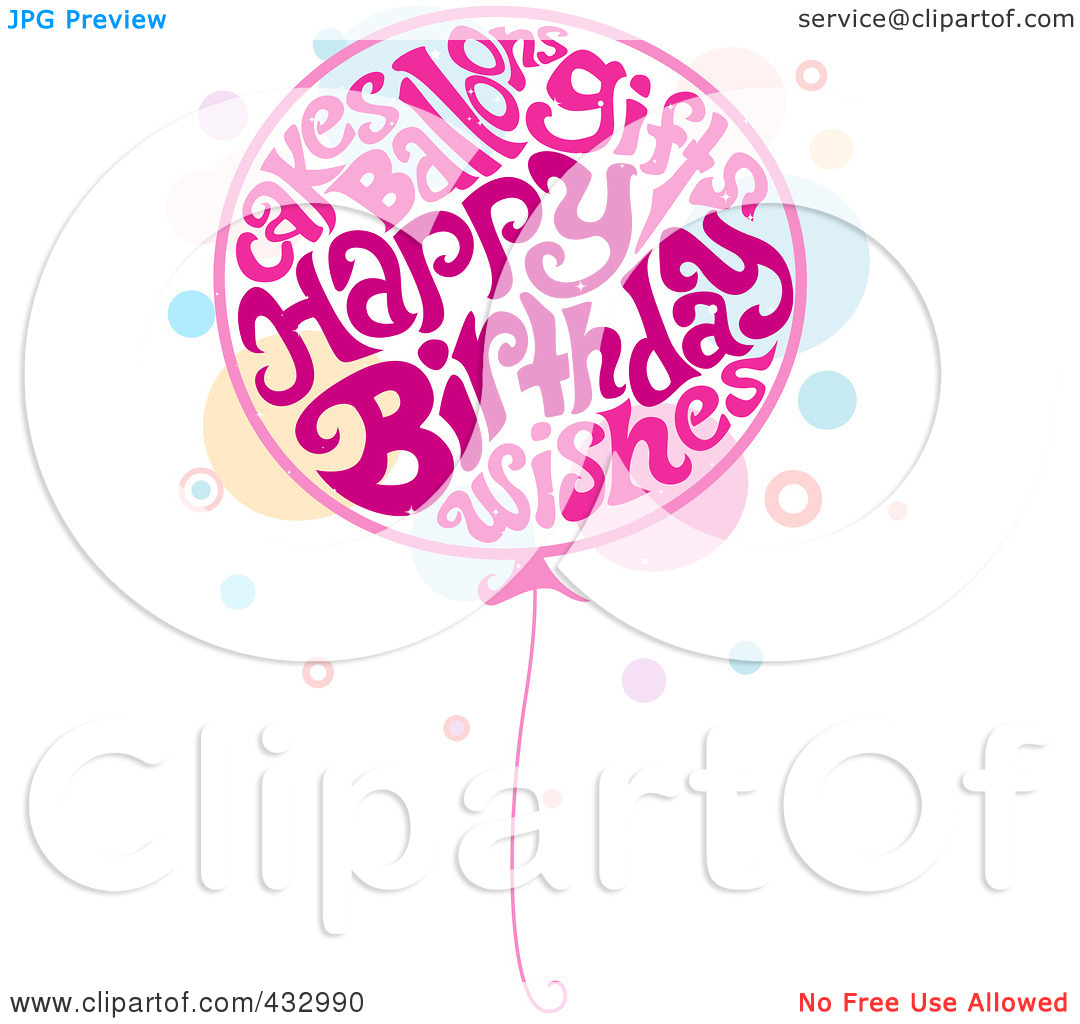 Pink Balloons Clipart Pink Birthday Balloons Clip