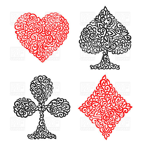 Playing Cards Suits Clipart Playing Card Suits Made Of