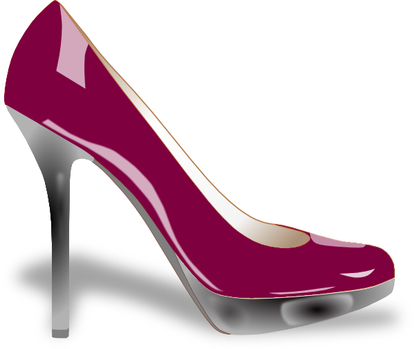 Purple High Heel Clip Art At Clker Com   Vector Clip Art Online