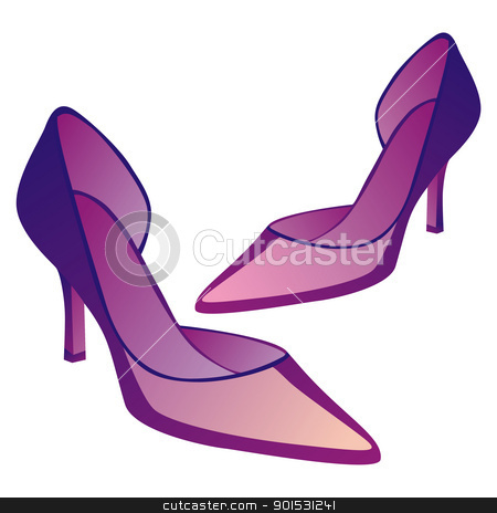Purple High Heel Clipart High Heel Pair Of Shoes Stock