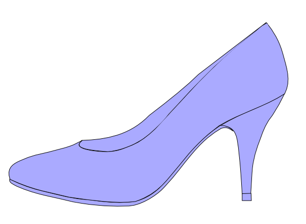 Purple High Heel Shoes Clipart Purple Heel Clip Art   Vector