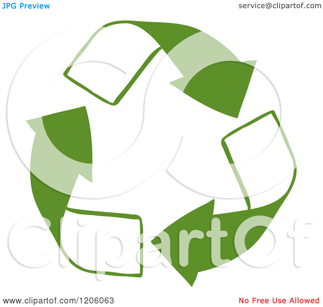     Ring Of Green And White Recycle Arrows   Royalty Free Vector Clipart