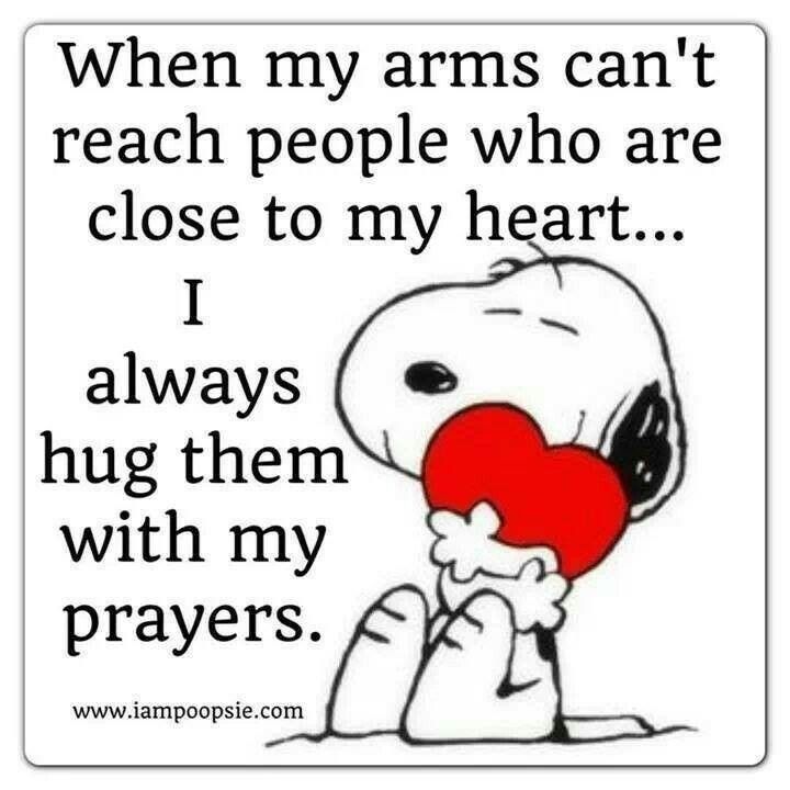 Snoopy Sending Hugs And Love Via Prayer   Hugs   Pinterest   Prayer