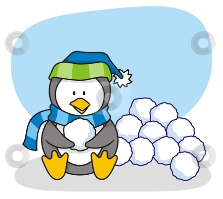 Snowball Clipart Cutcaster Photo 100555770 Little Penguin 3 Jpg