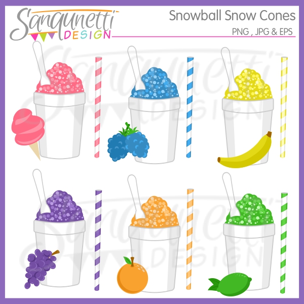 Snowball Snow Cone Clipart