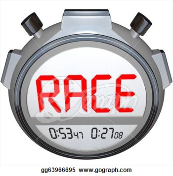     Stopwatch Records Race Time   Fast Racing Event Timer  Stock Clipart