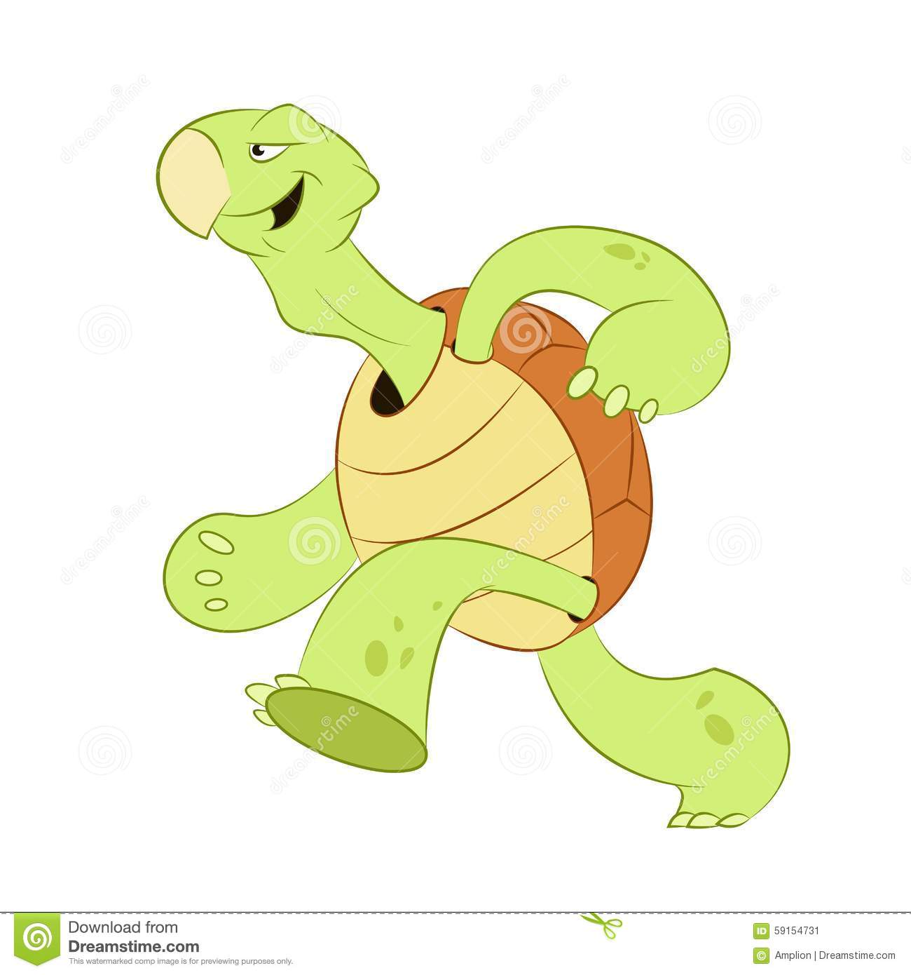 Vector Image Of A Very Fast Turtle Which Wants To Win The Race