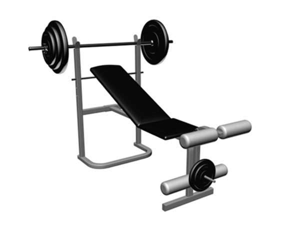 Weightlifting Bench Gym Equipment Sports Exercise   3ds  3d Studio