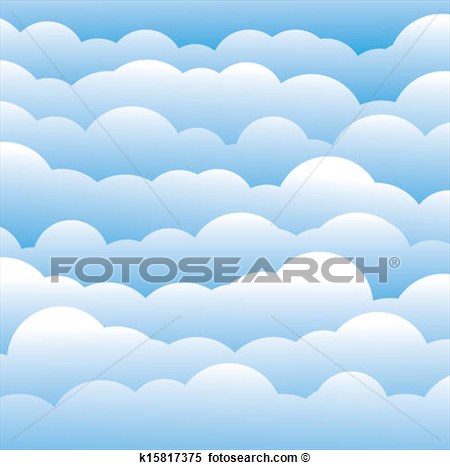 Abstract Blue 3d Fluffy Clouds Background  Backdrop    Vector Graphic