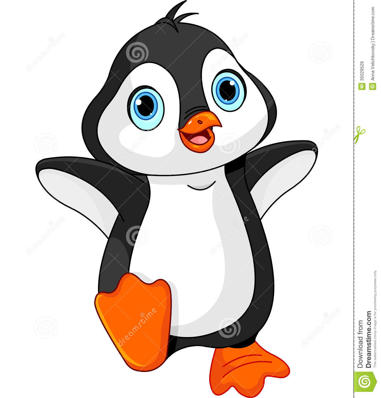 Cartoon Baby Penguin Royalty Free Stock Images   Image  35029529