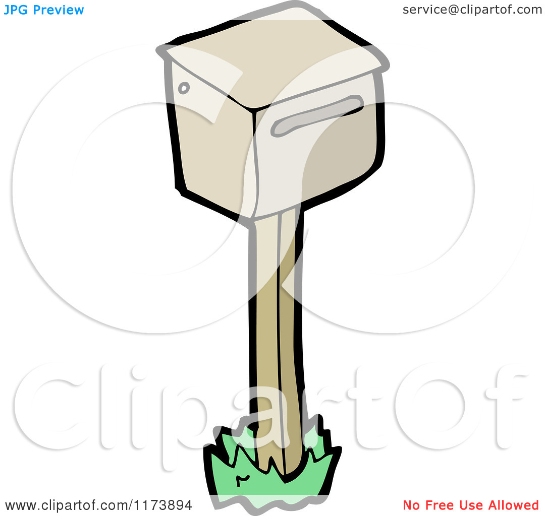 Cartoon Of A Mailbox   Royalty Free Vector Clipart By Lineartestpilot