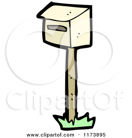 Cartoon Of A Mailbox   Royalty Free Vector Clipart By Lineartestpilot