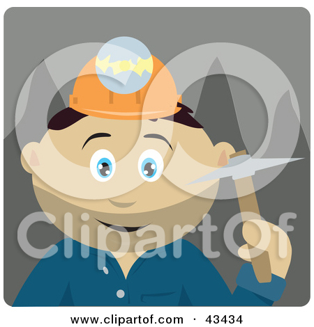 Clipart Illustration Of A Dirty Old Gold Miner Finding Nuggets In His