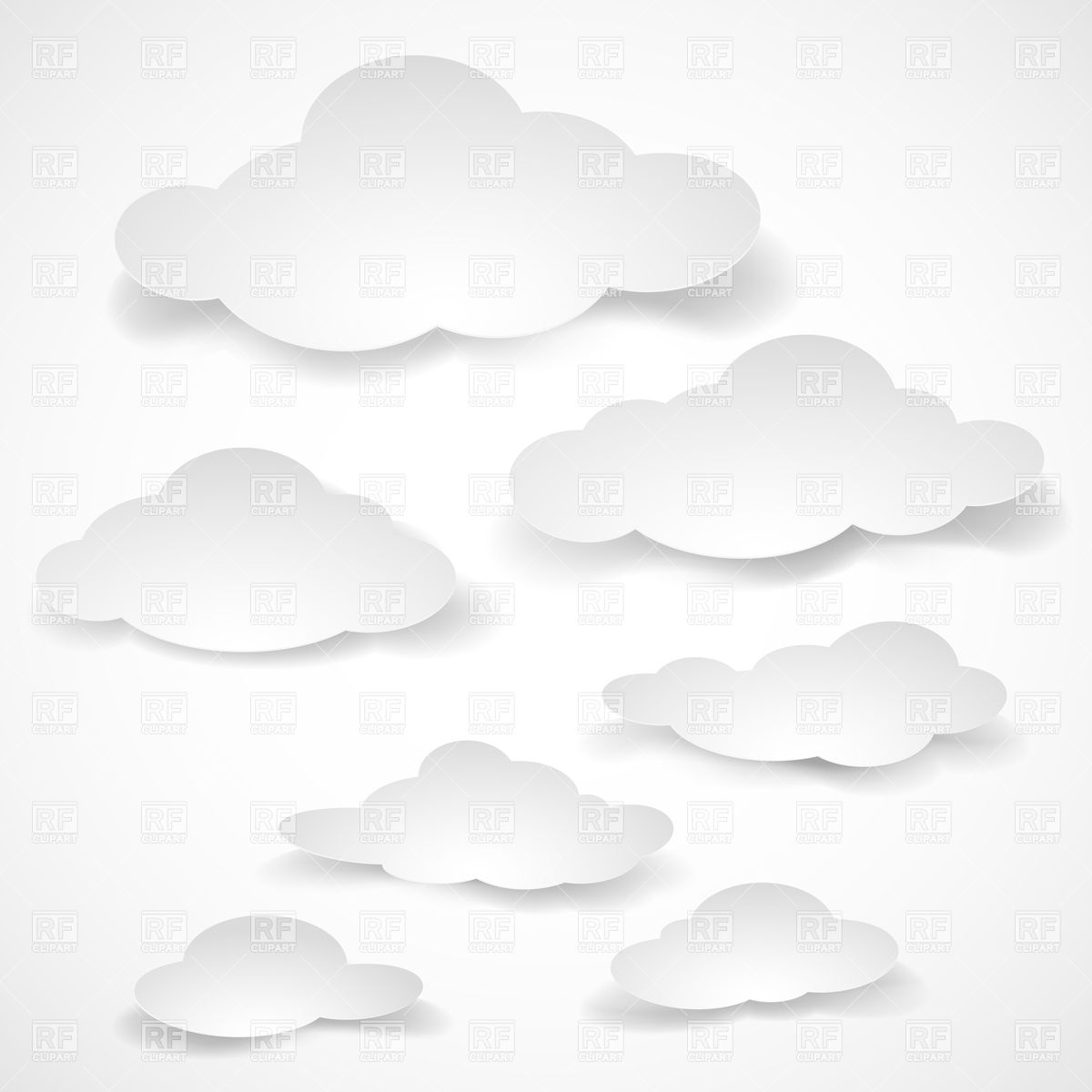 Clouds Of Different Size Download Royalty Free Vector Clipart  Eps