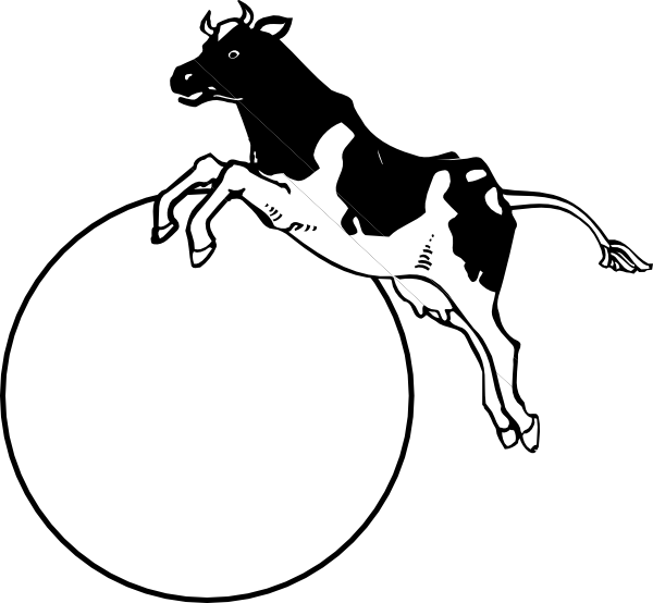 Cow Jumping Over Moon Clip Art At Clker Com   Vector Clip Art Online