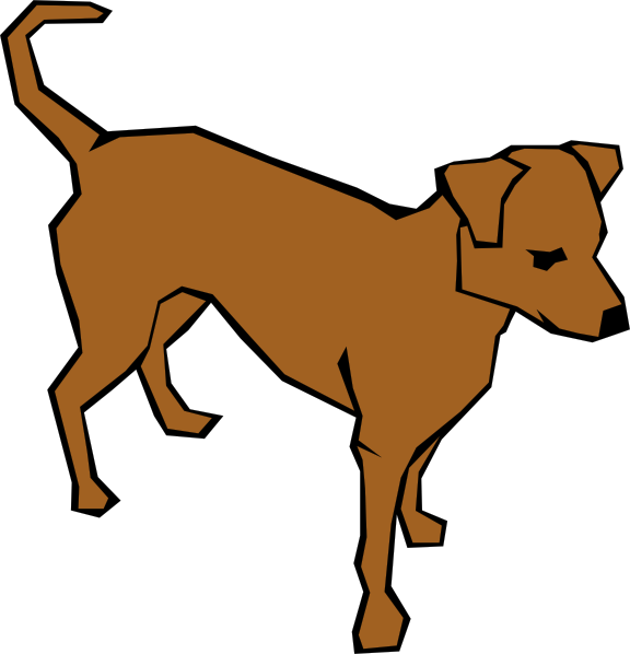 Dog 06 Drawn With Straight Lines Clip Art