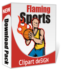 Flaming Sports Clipart