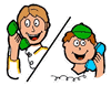 Friends Talking On Phone Clipart