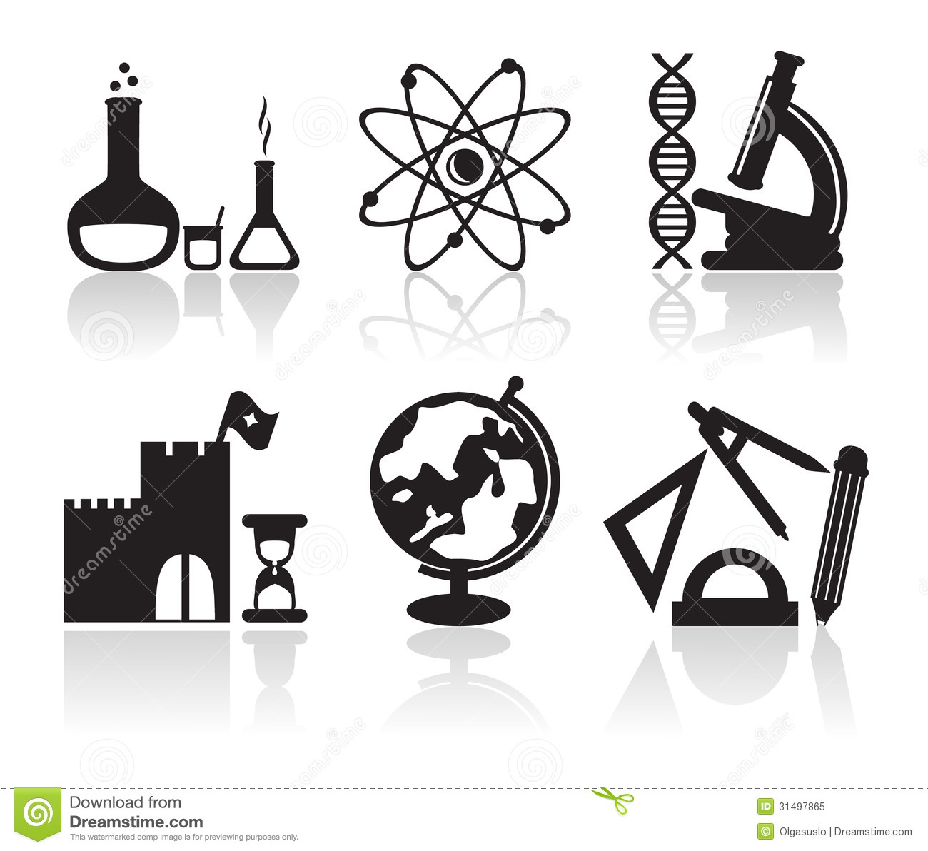 Icons With School Subjects Royalty Free Stock Photo   Image  31497865