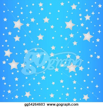 Illustration Of A Sky Blue Star Background  Clipart Drawing Gg54264603