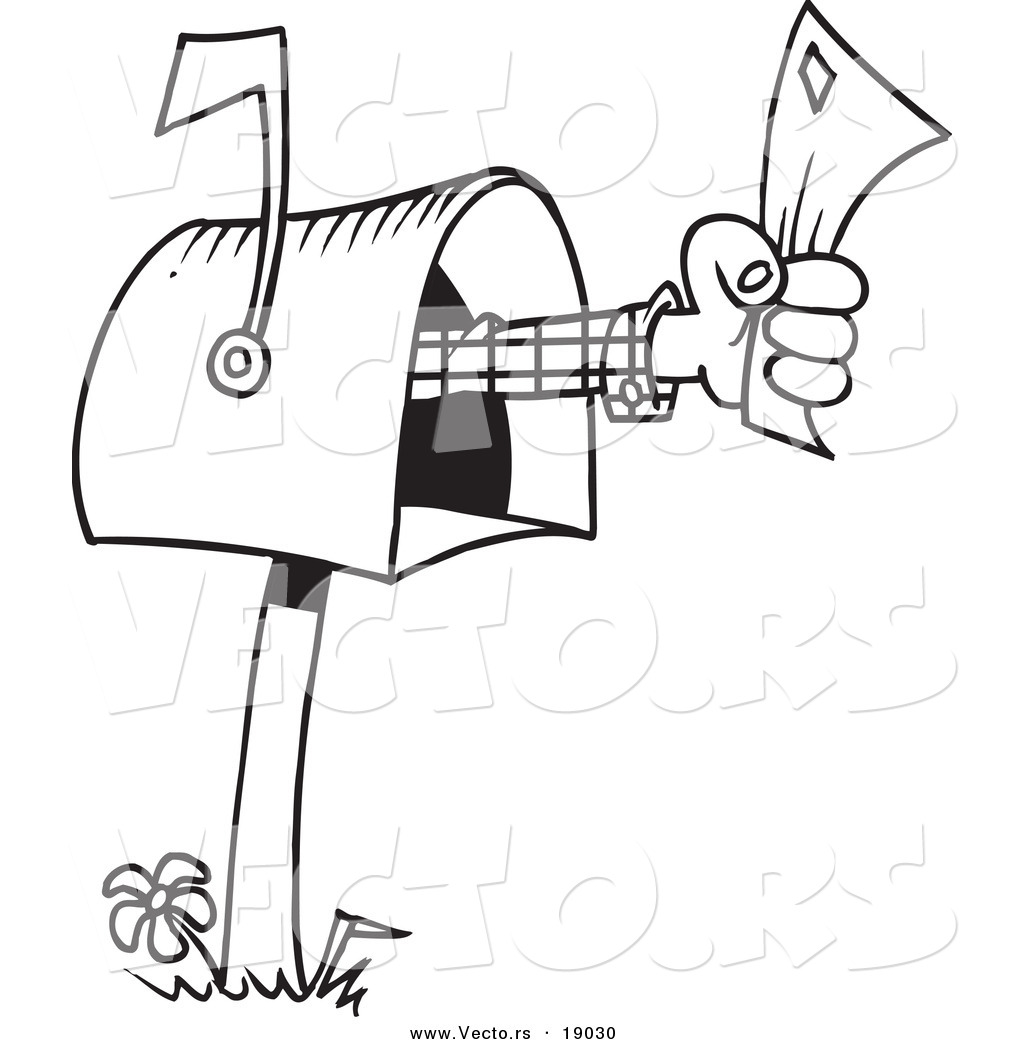Mail Carrier Clipart Black And White This Mail Stock Image  19030
