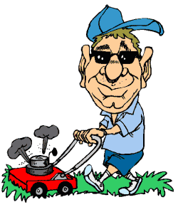Man Mowing Grass Gif Gif By Steppyville   Photobucket