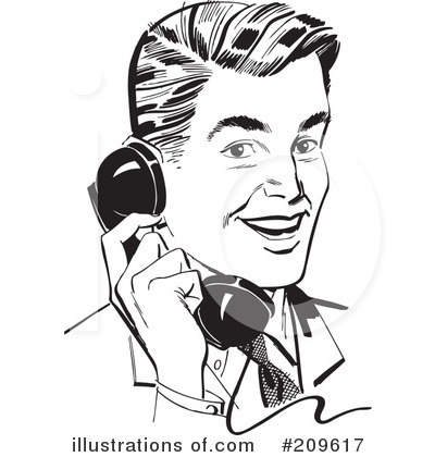 Royalty Free  Rf  Telephone Clipart Illustration By Bestvector   Stock