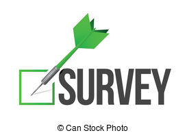 Survey Target Illustration Design Over A White Background