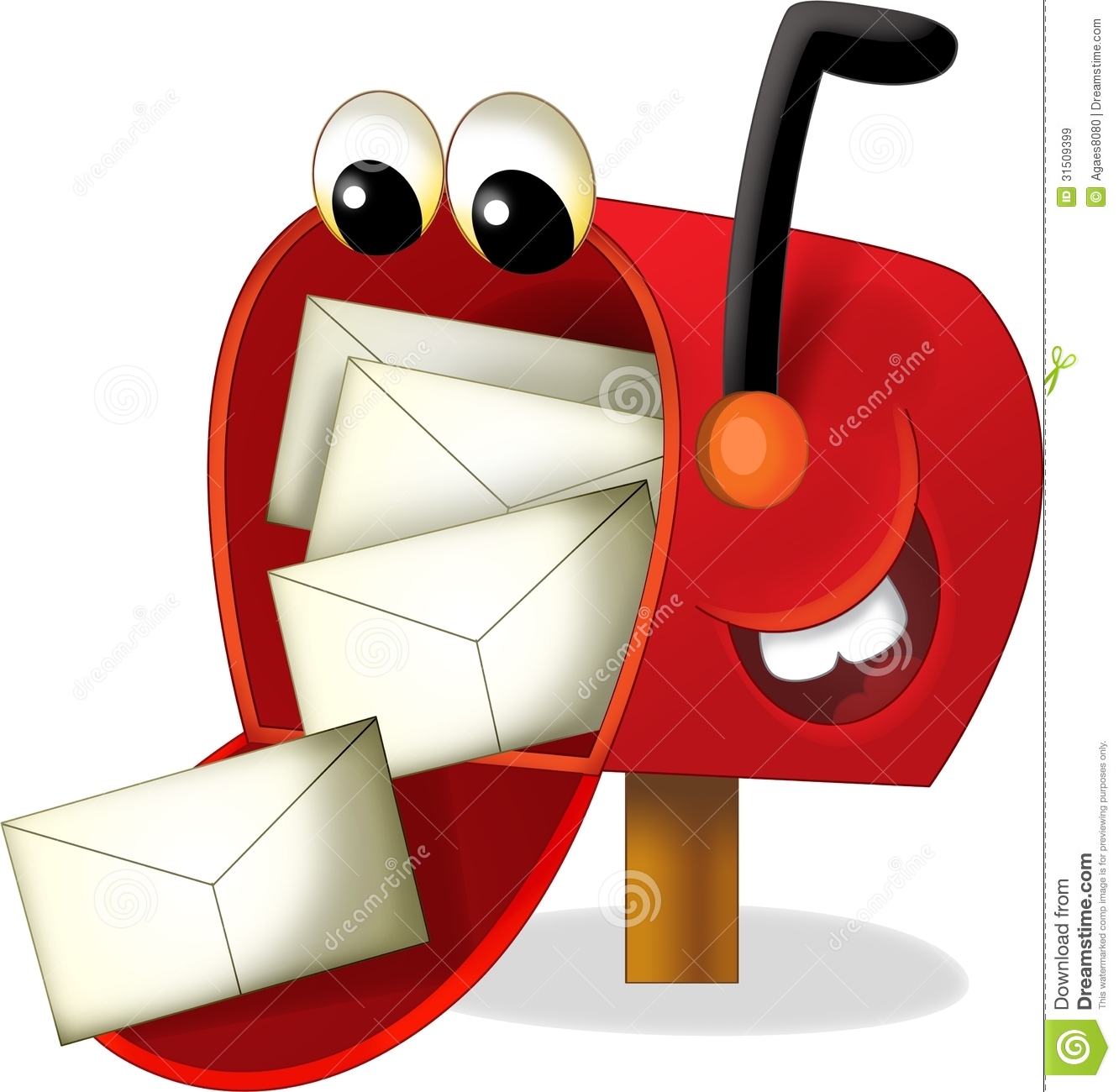 The Cartoon Mailbox   Illustration For The Children Royalty Free Stock