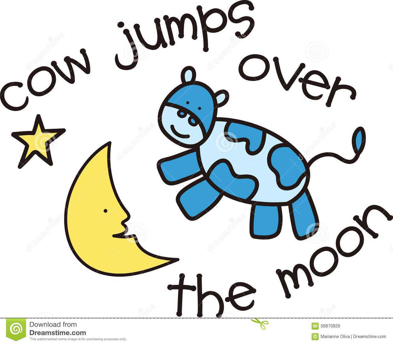 This Cute Design Of The Cow Jumping Over The Moon Makes The Perfect