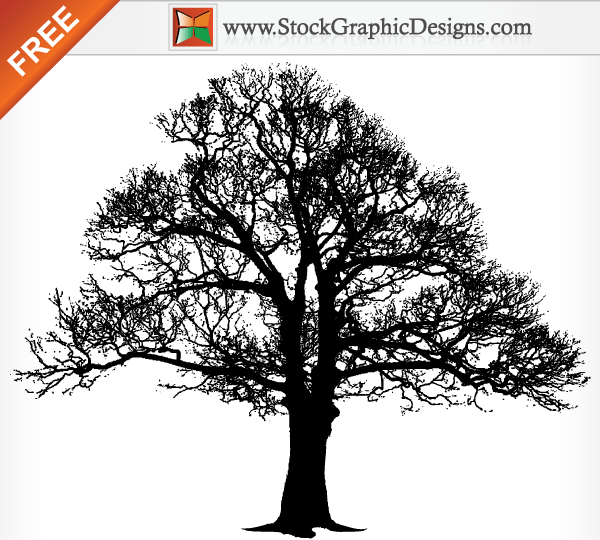 Tree Silhouette Free Vector Graphics   123freevectors