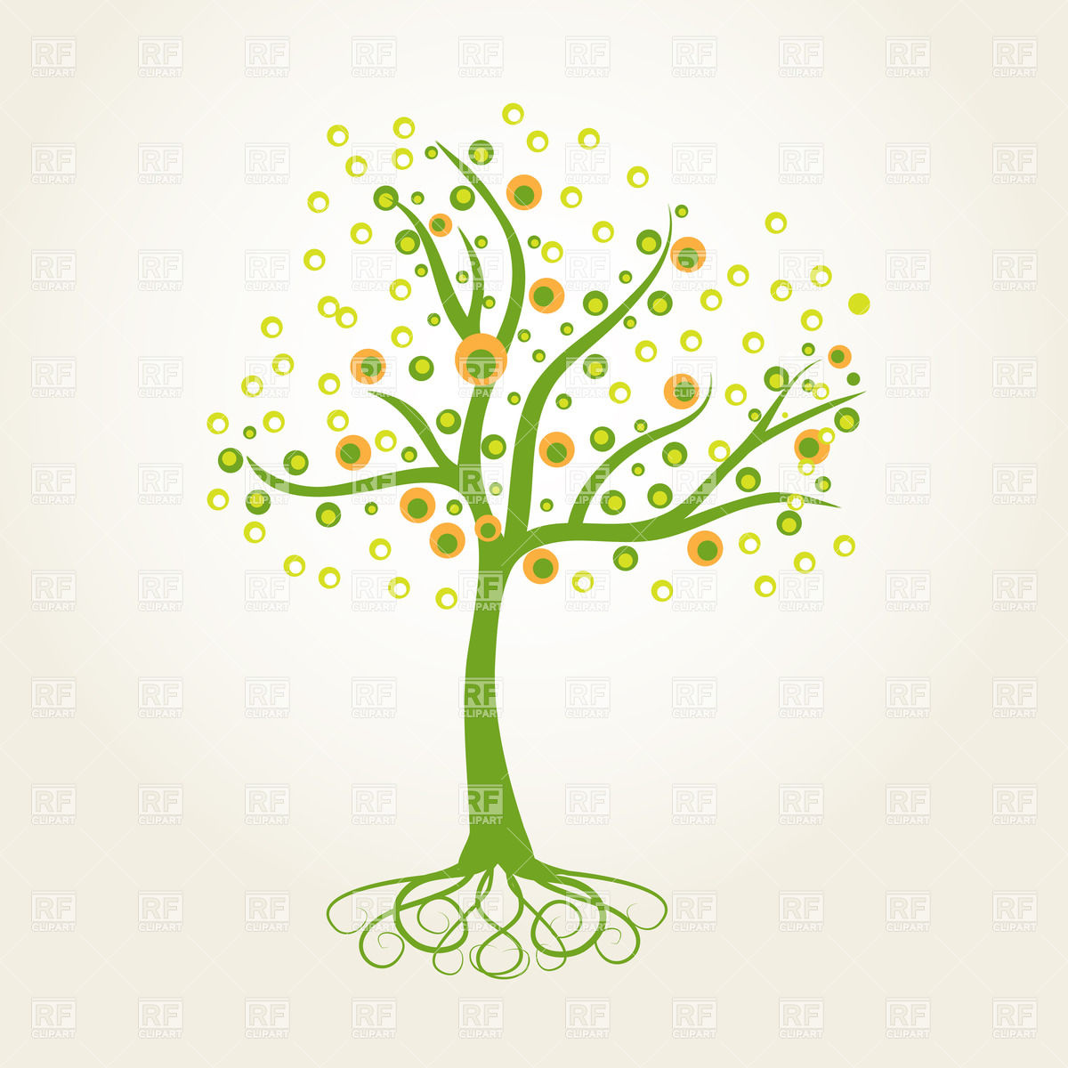 Tree With Curly Roots Download Royalty Free Vector Clipart  Eps