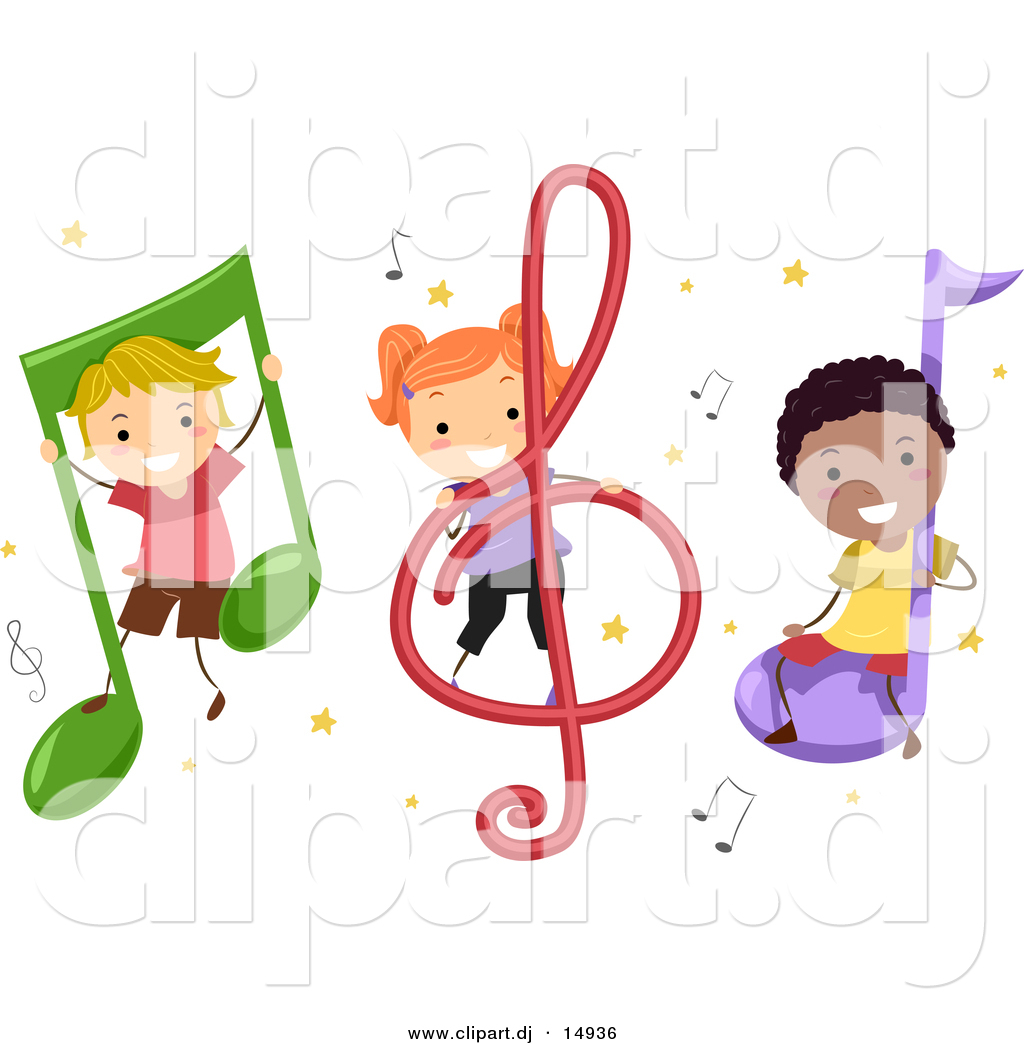 Vector Clipart Of Diverse Cartoon Students With Music Notes By Bnp