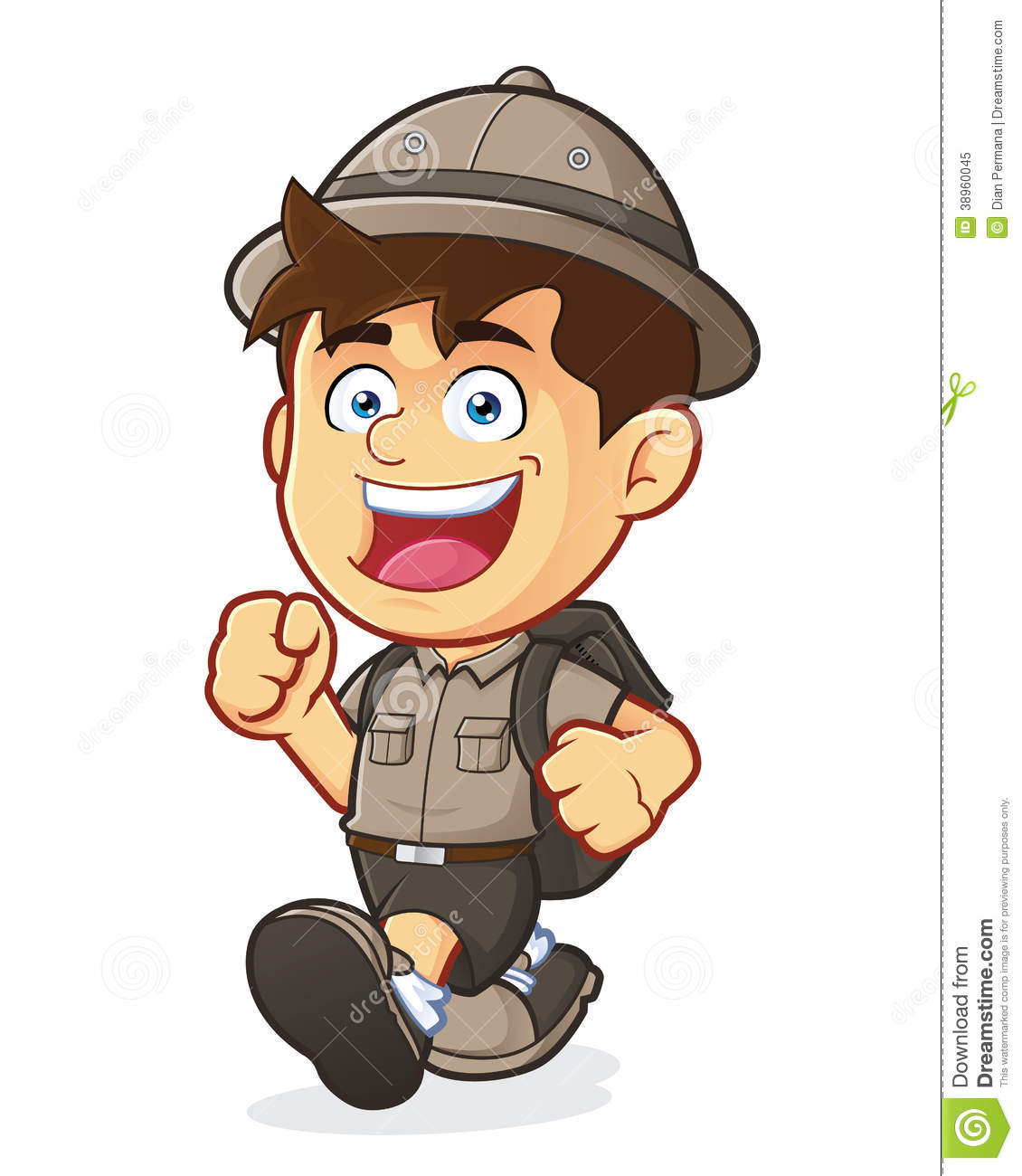 Vector Clipart Picture Of A Boy Scout Or Explorer Boy Cartoon
