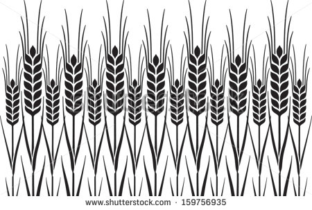 Wheat Bundle Clip Art Black And White Field Of Wheat Barley Or Rye