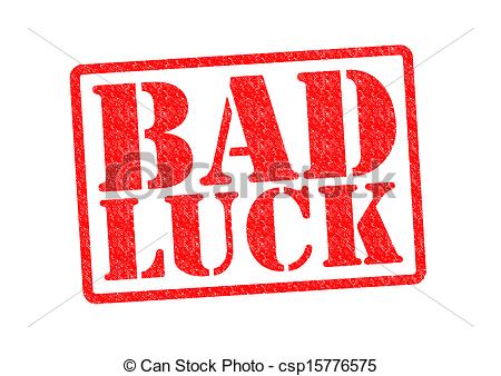 Bad Luck Rubber Stamp Over A White Background 