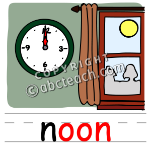 Clip Art  Basic Words   Oon Phonics  Noon Color   Preview 1