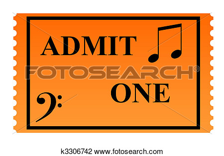 Clip Art   Concert Ticket  Fotosearch   Search Clipart Illustration