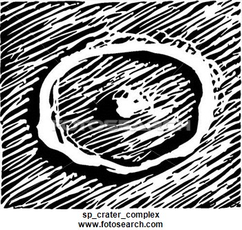 Clip Art Of Complex Crater Sp Crater Complex   Search Clipart
