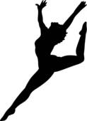 Clip Art Of Dancer Silhouette U16044189   Search Clipart Illustration