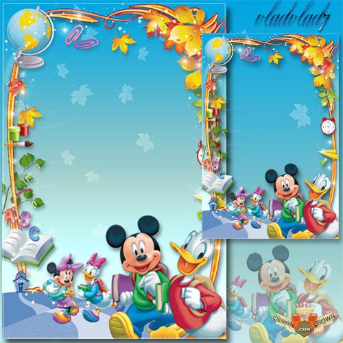 Disney Picture Frames For Children Photo From School   With Cartoons    