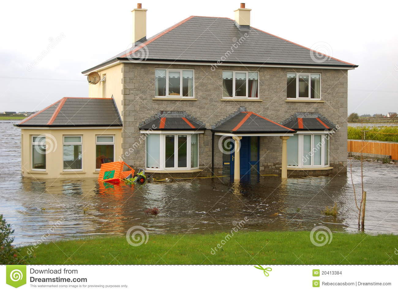 Flooded House Stock Images   Image  20413384