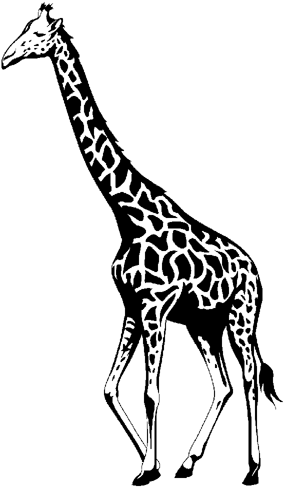 Giraffe Head Clipart Black And