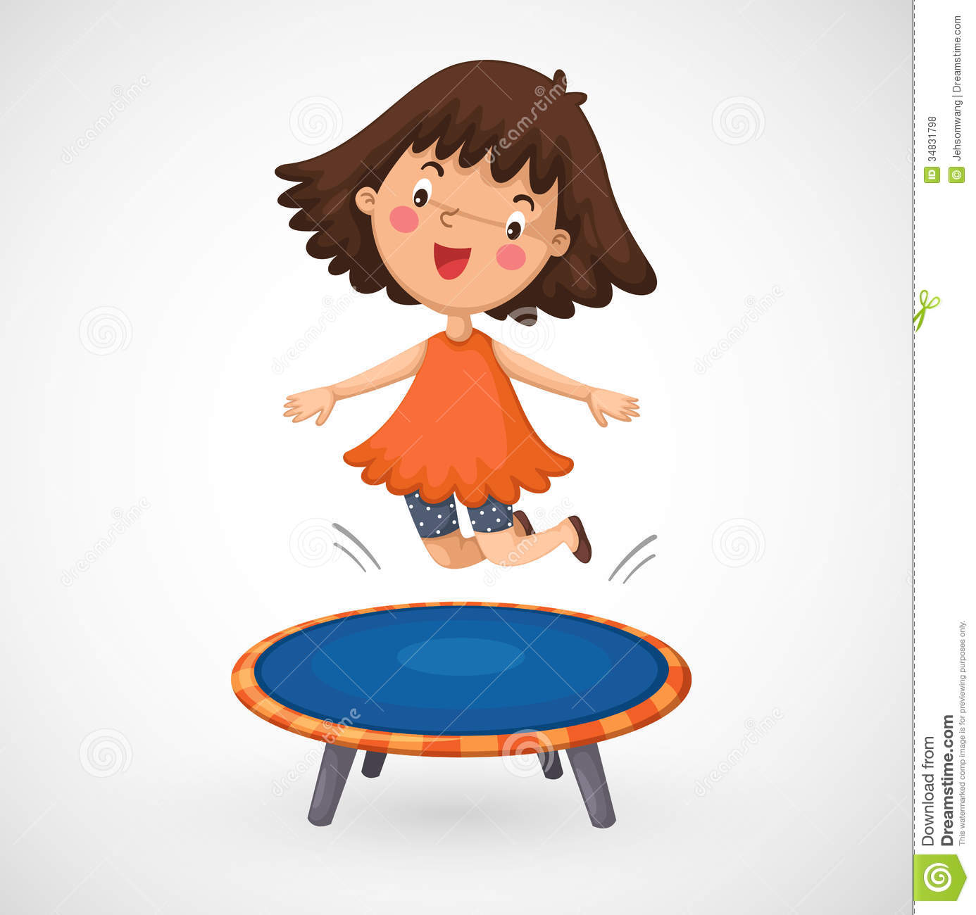 Jump Trampoline Clip Art Girl Jumping On A Trampoline