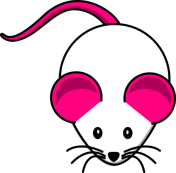 Pink White Mouse Clip Art At Clker Com   Vector Clip Art Online