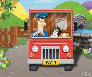 Postman Pat With His Cat Jess In The Distribution Of Mail Puzzle    