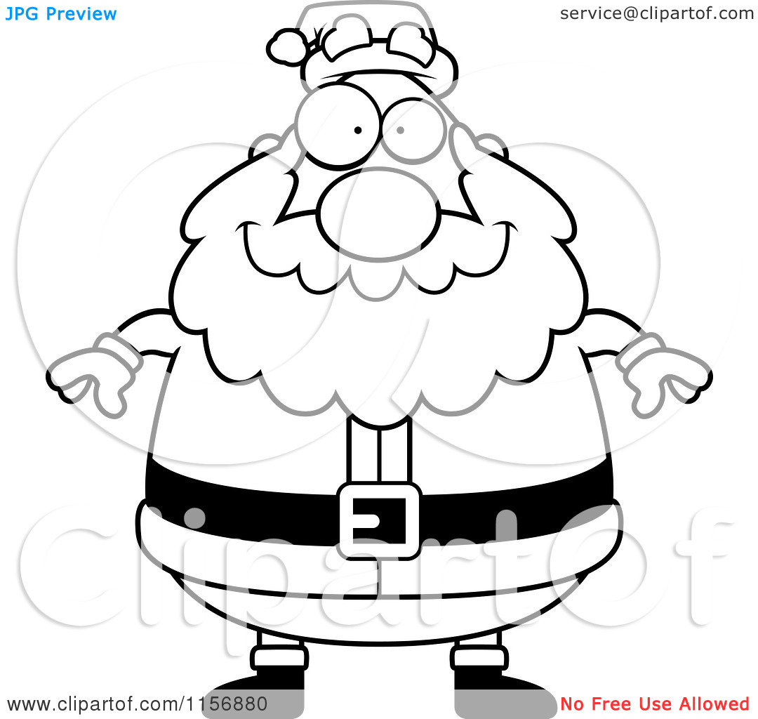 Santa Clipart Coloring Page Page 2   New Calendar Template Site