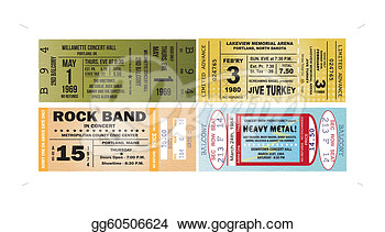Stock Illustration   Concert Ticket Vectors  Clip Art Gg60506624