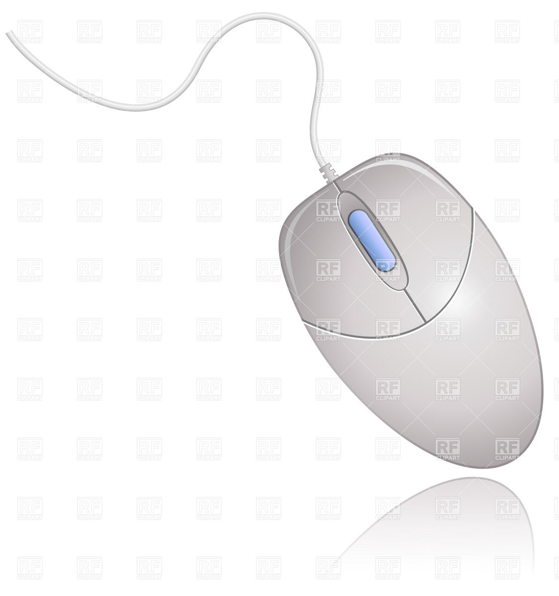 White Computer Mouse Whit Cord Download Royalty Free Vector Clipart